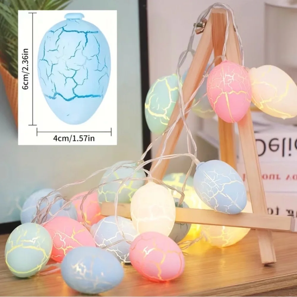 Colorful Easter Egg Shaped String Lights LED Lights Decoration Battery Powered